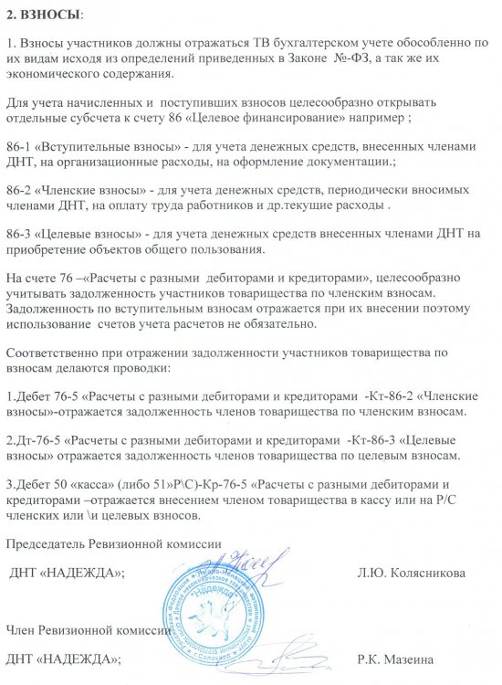 4. АКТ ревизионной комиссии ДНТ "Надежда" от 14.05.2014г.